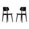 Flash Furniture Verona Commercial Grade Solid Wood Dining Chairs w/Curved Oval Backrests in Black, 2PK 2-XU-CH10367-3-BLK-GG - alternate 1